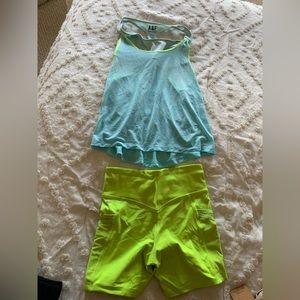 Abercrombie & Fitch Active Top Fabletics Shorts S XS Tank